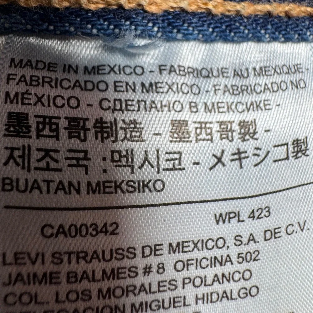 Levis 501 CT Jeans Mens 40x32 Medium Wash Blue Stretch Tapered Button Fly Denim‎